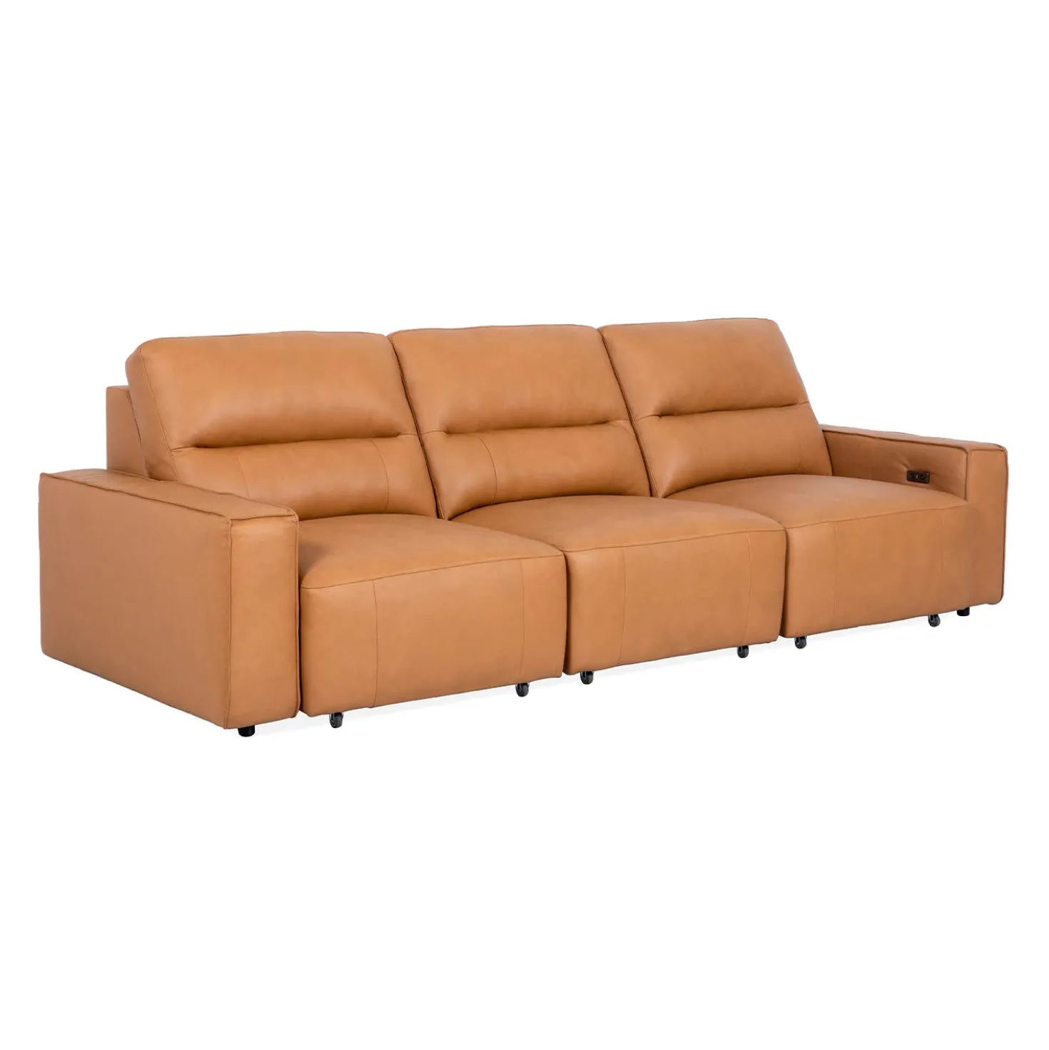 Sofa modulaire avec sièges coulissants électriques en cuir véritable - 3 mcx