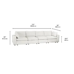 Sofa modulaire beige - 6 mcx