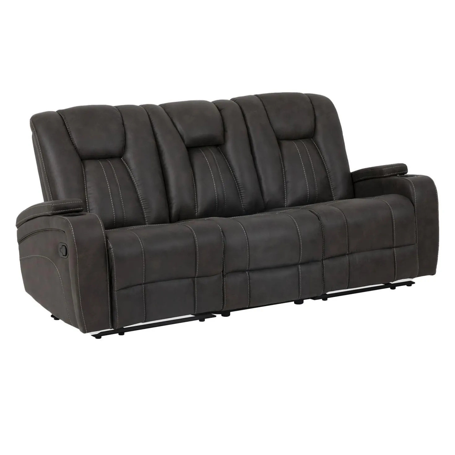 Sofa modulaire inclinable avec dossier rabattable et porte-gobelets - 3 mcx