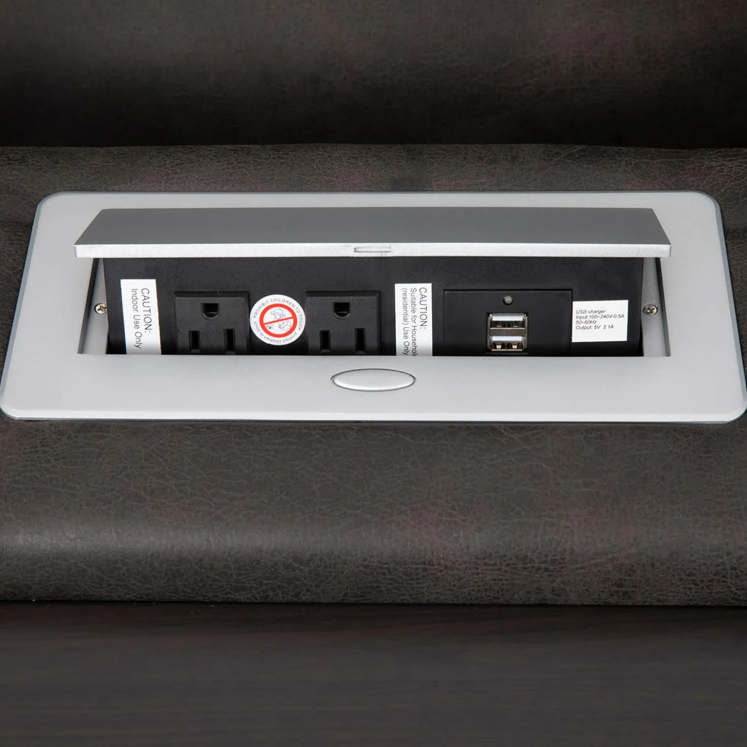 Sofa modulaire inclinable avec dossier rabattable et porte-gobelets - 3 mcx