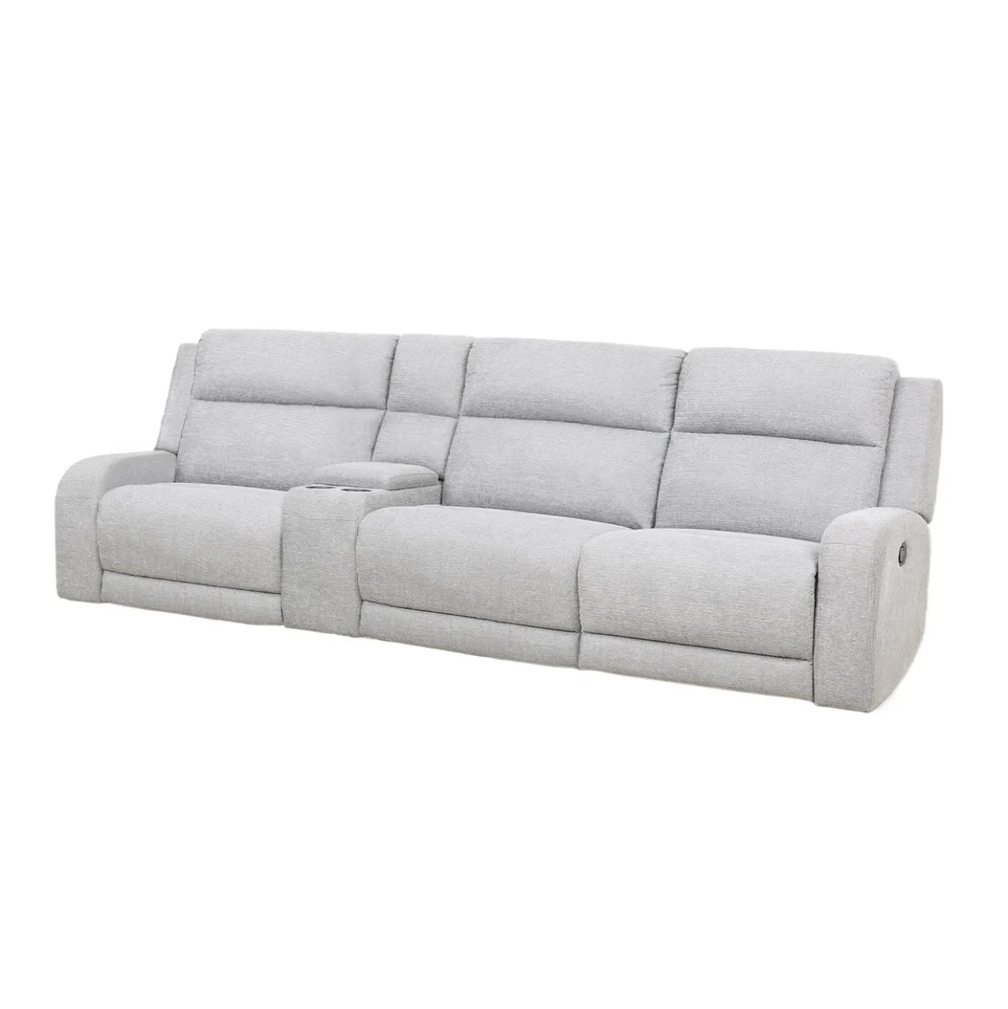Sofa modulaire inclinable et console avec rangement et porte-gobelets - 4 mcx