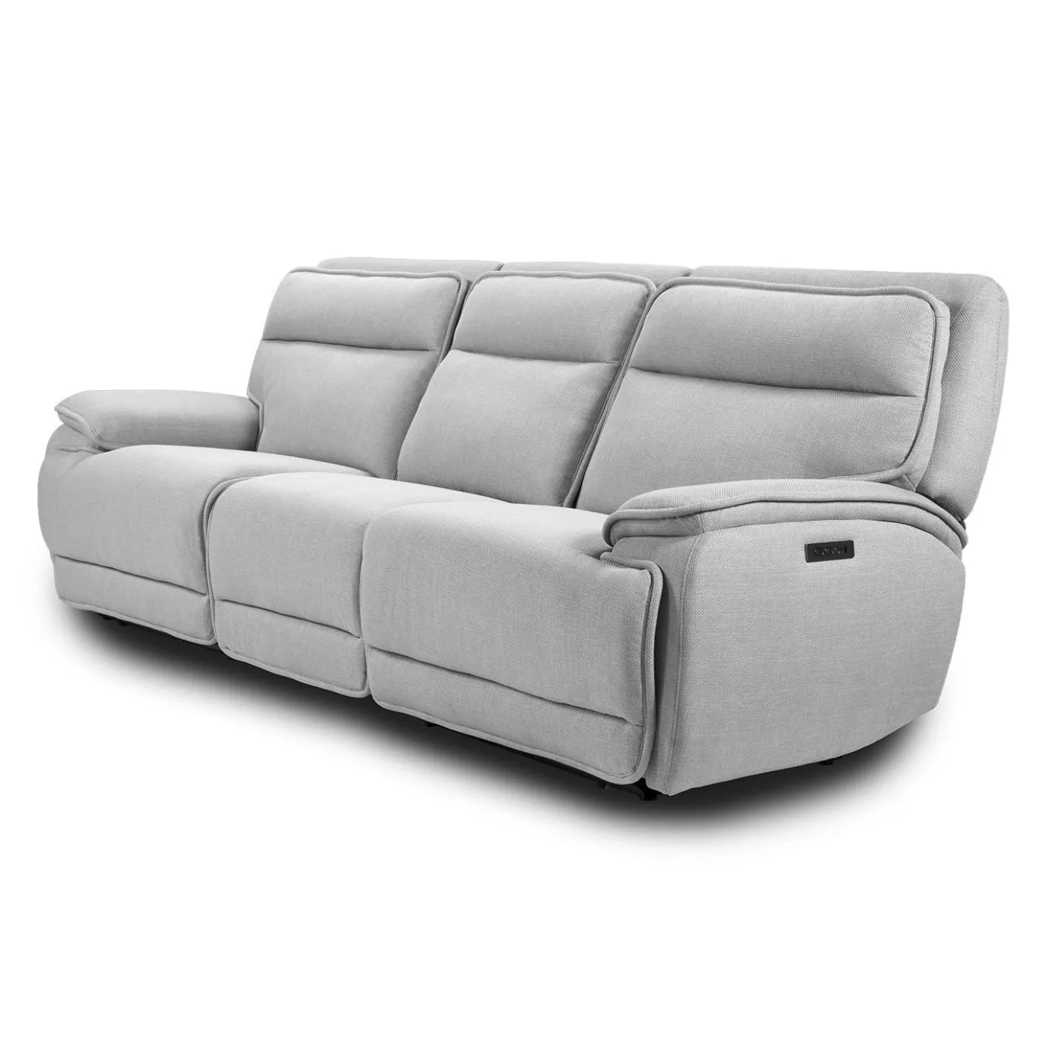 Sofa modulaire inclinable électrique avec appuis-tête ajustables et siège avec dossier rabattable - 3 mcx