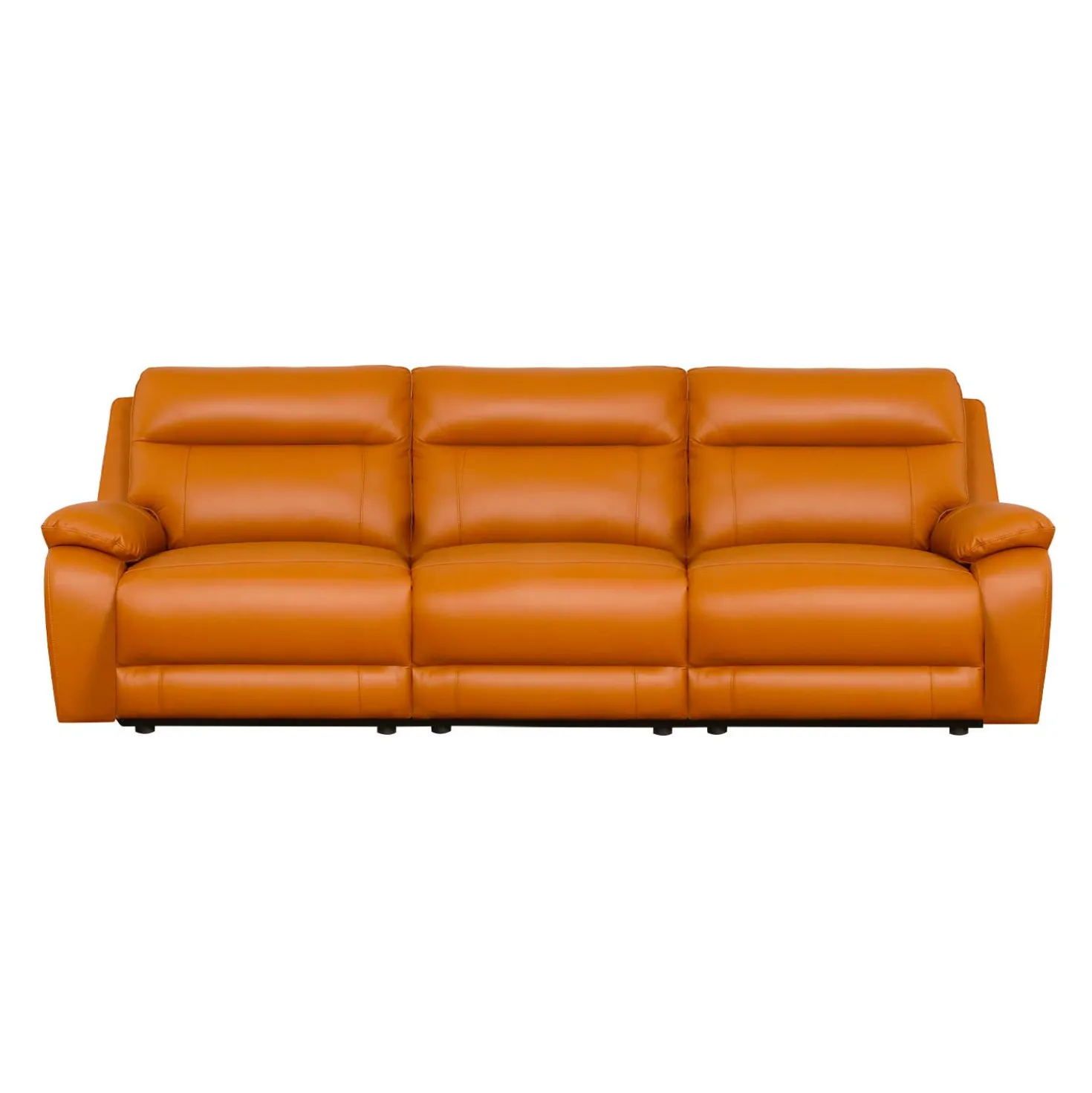 Sofa modulaire inclinable électrique en cuir véritable - 3 mcx