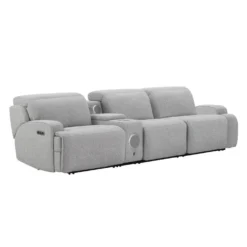 Sofa modulaire inclinable électrique et console avec système audio intégré - 4 mcx