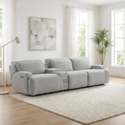 Sofa modulaire inclinable électrique et console avec système audio intégré - 4 mcx