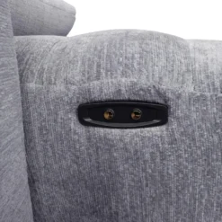 Sofa modulaire électrique avec 2 sièges coulissants et chaise longue à droite avec rangement - 3 mcx