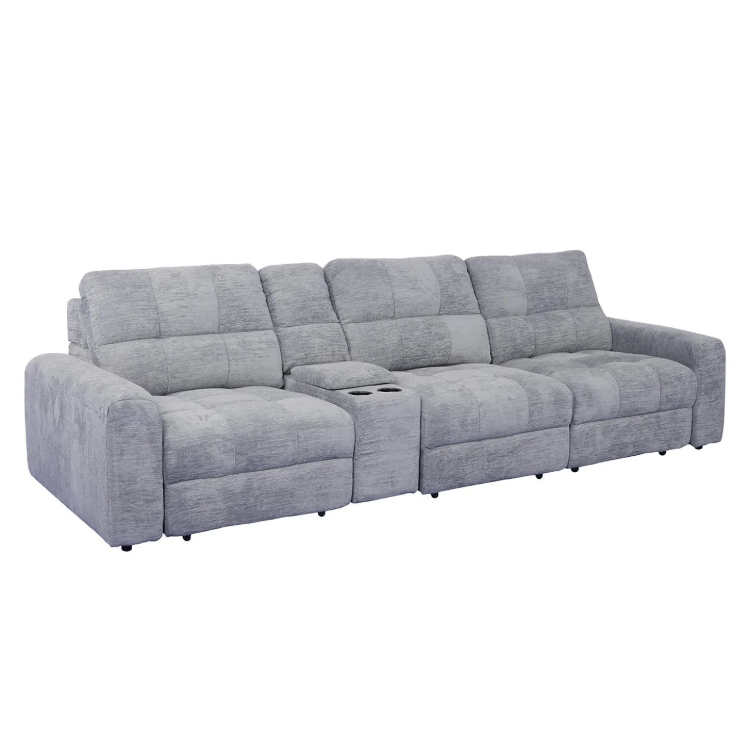 Sofa modulaire électrique avec 2 sièges coulissants et console - 4 mcx