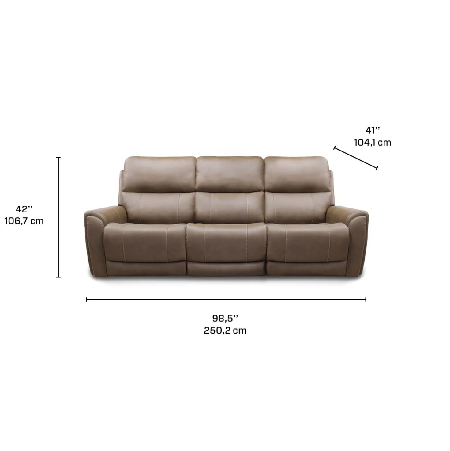 Sofa modulaire électrique inclinable - 3 mcx