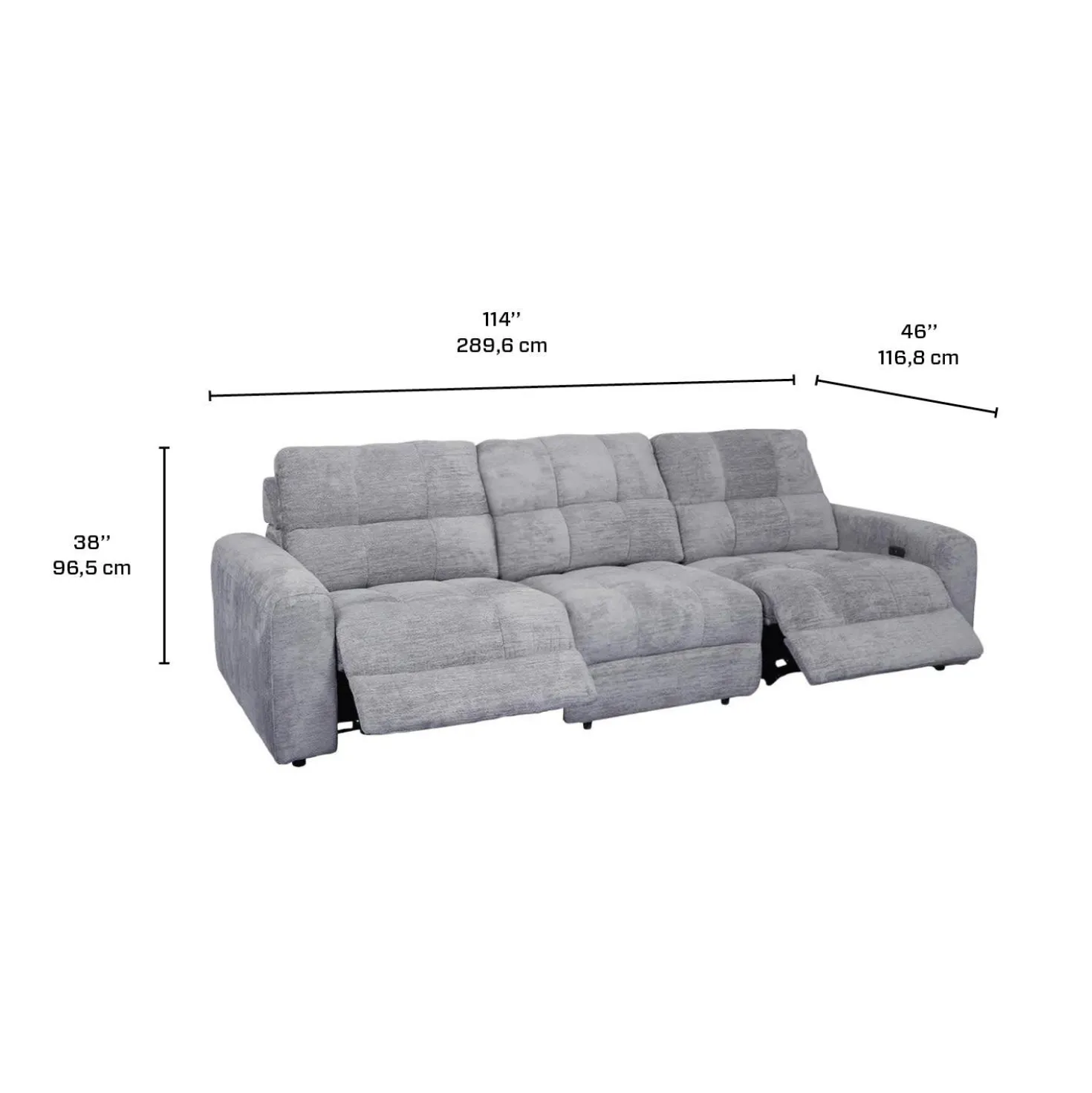 Sofa modulaire électrique inclinable- 3 mcx