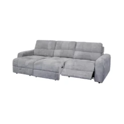 Sofa modulaire électrique inclinable avec 1 siège coulissant et chaise longue - 3 mcx