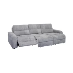 Sofa modulaire électrique inclinable avec 1 siège coulissant et chaise longue - 3 mcx