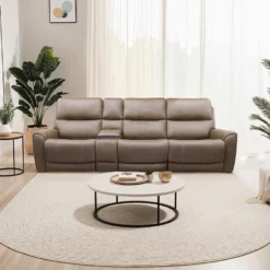Sofa modulaire électrique inclinable avec console - 4 mcx