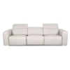 Sofa modulaire électrique inclinable en cuir véritable avec appui-têtes ajustables – 3 mcx