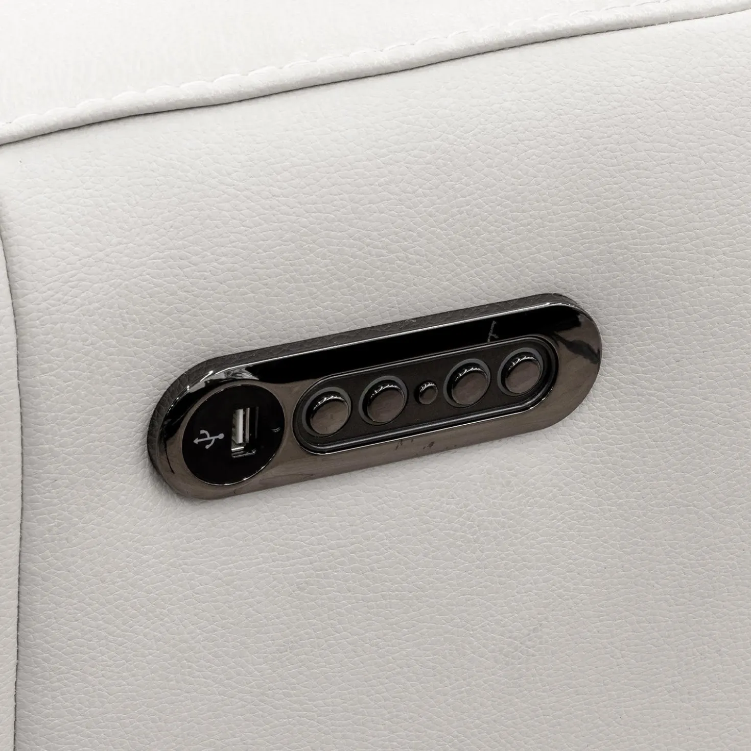 Sofa modulaire électrique inclinable en cuir véritable avec appui-têtes ajustables – 3 mcx
