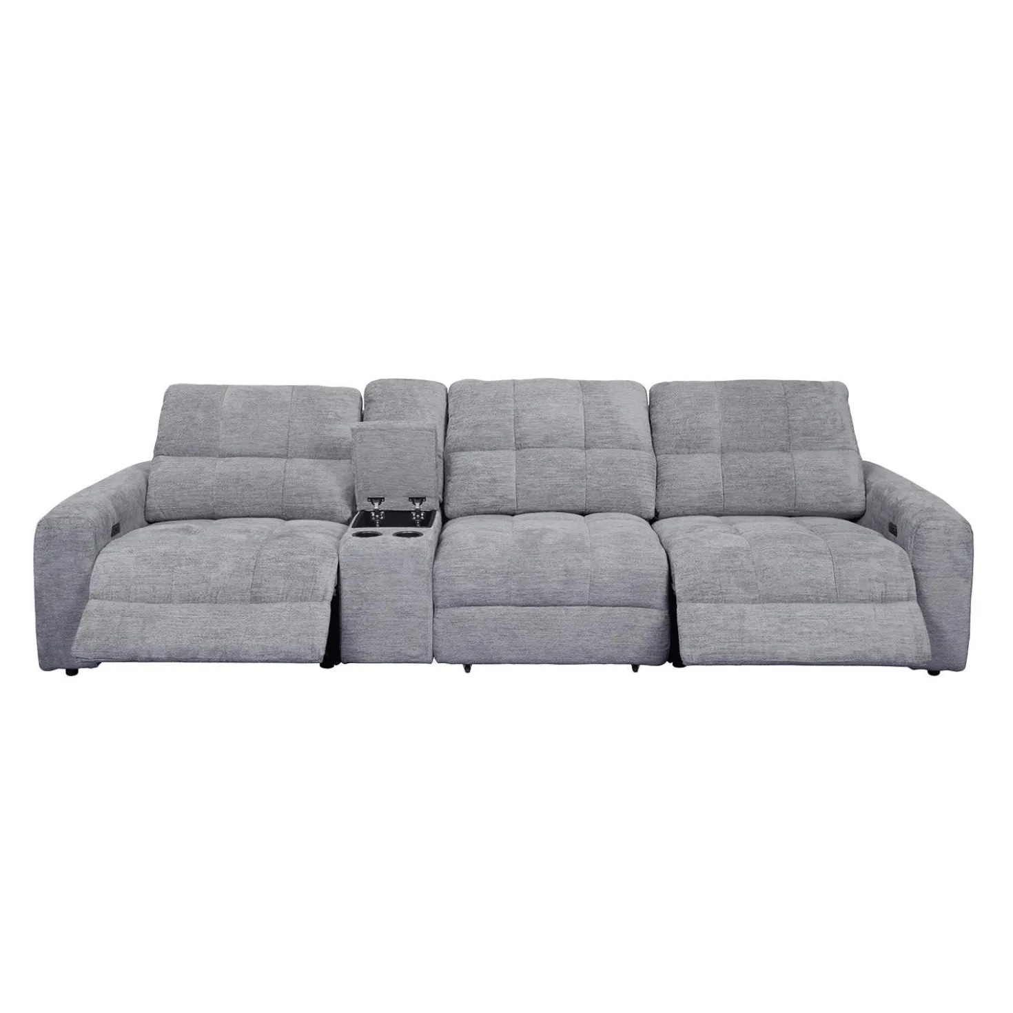 Sofa modulaire électrique inclinable et console - 4 mcx
