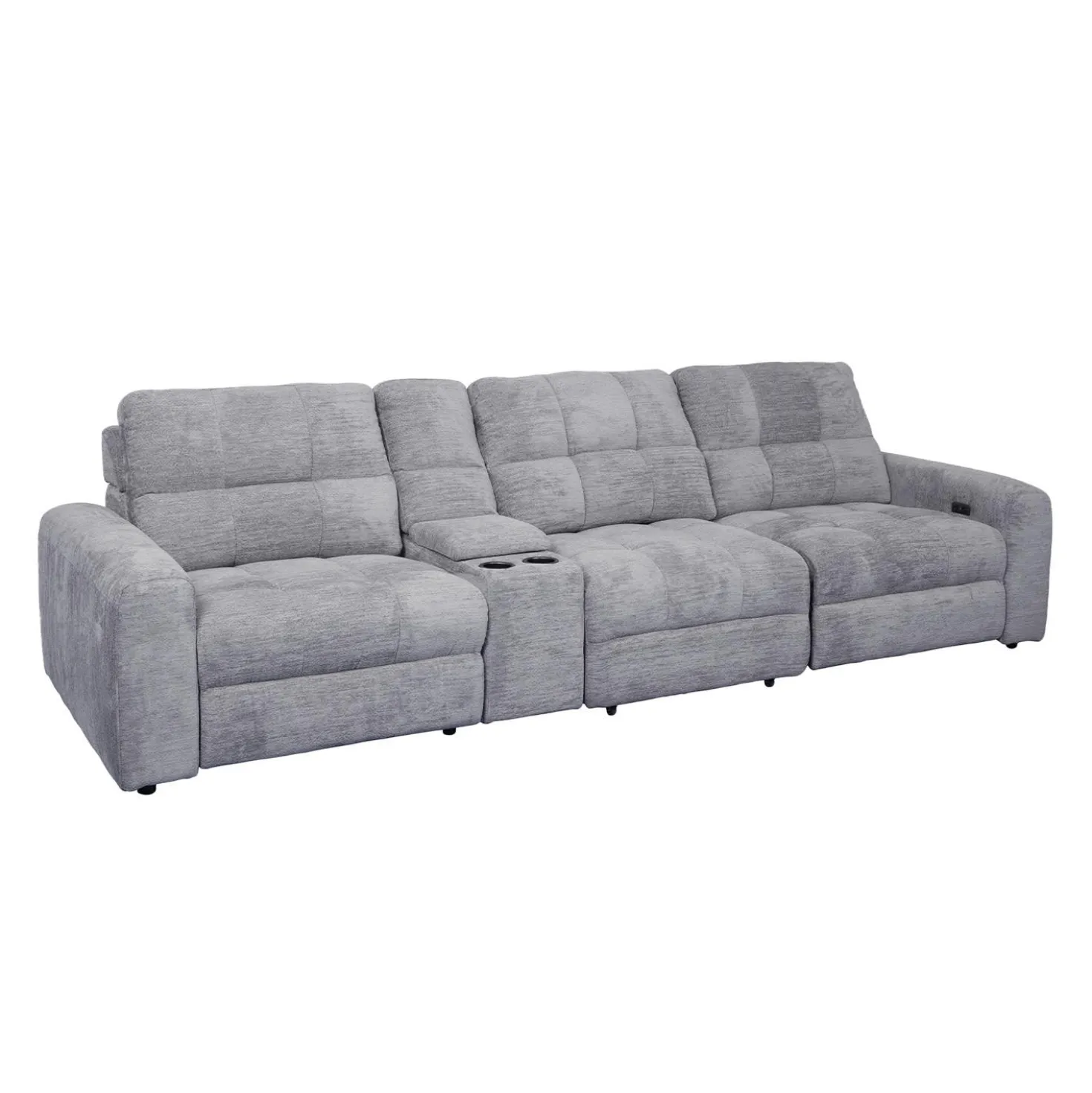 Sofa modulaire électrique inclinable et console - 4 mcx