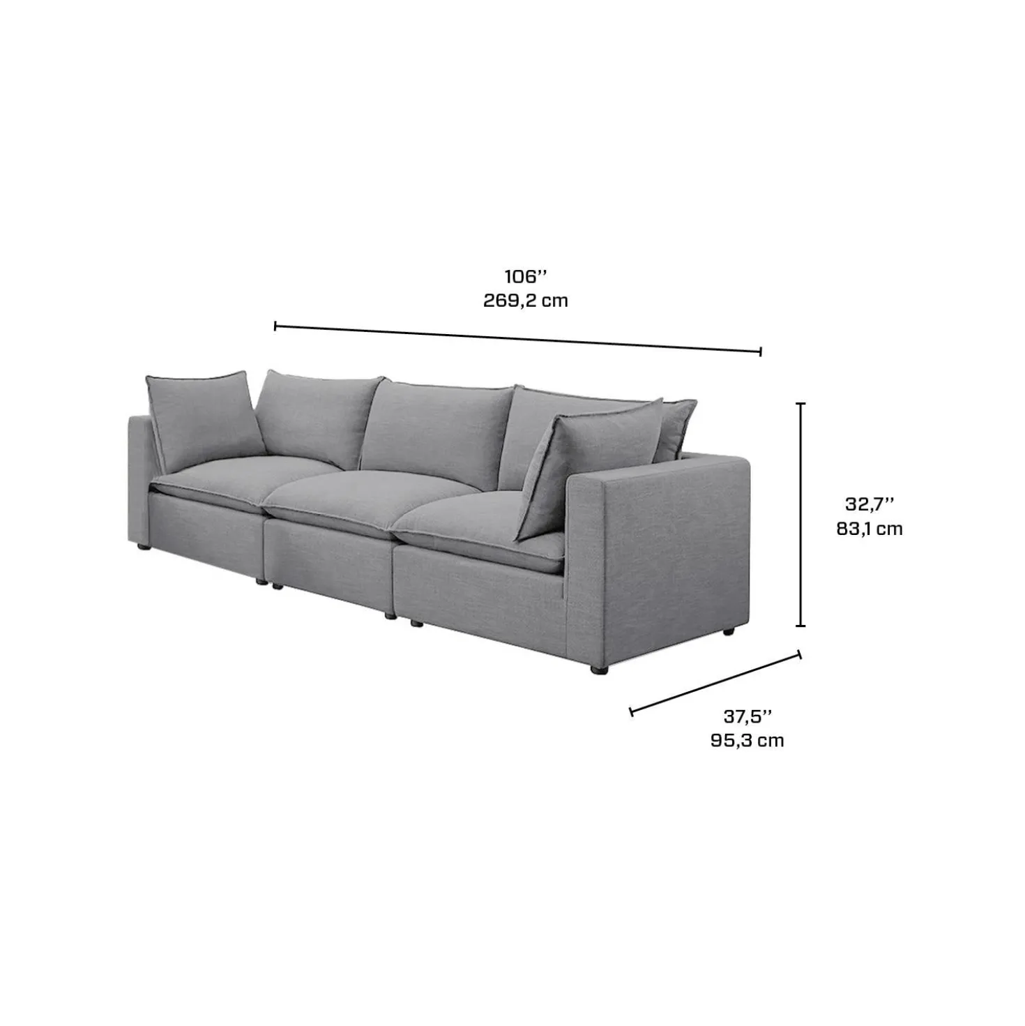 Sofa modulaire - 3 mcx
