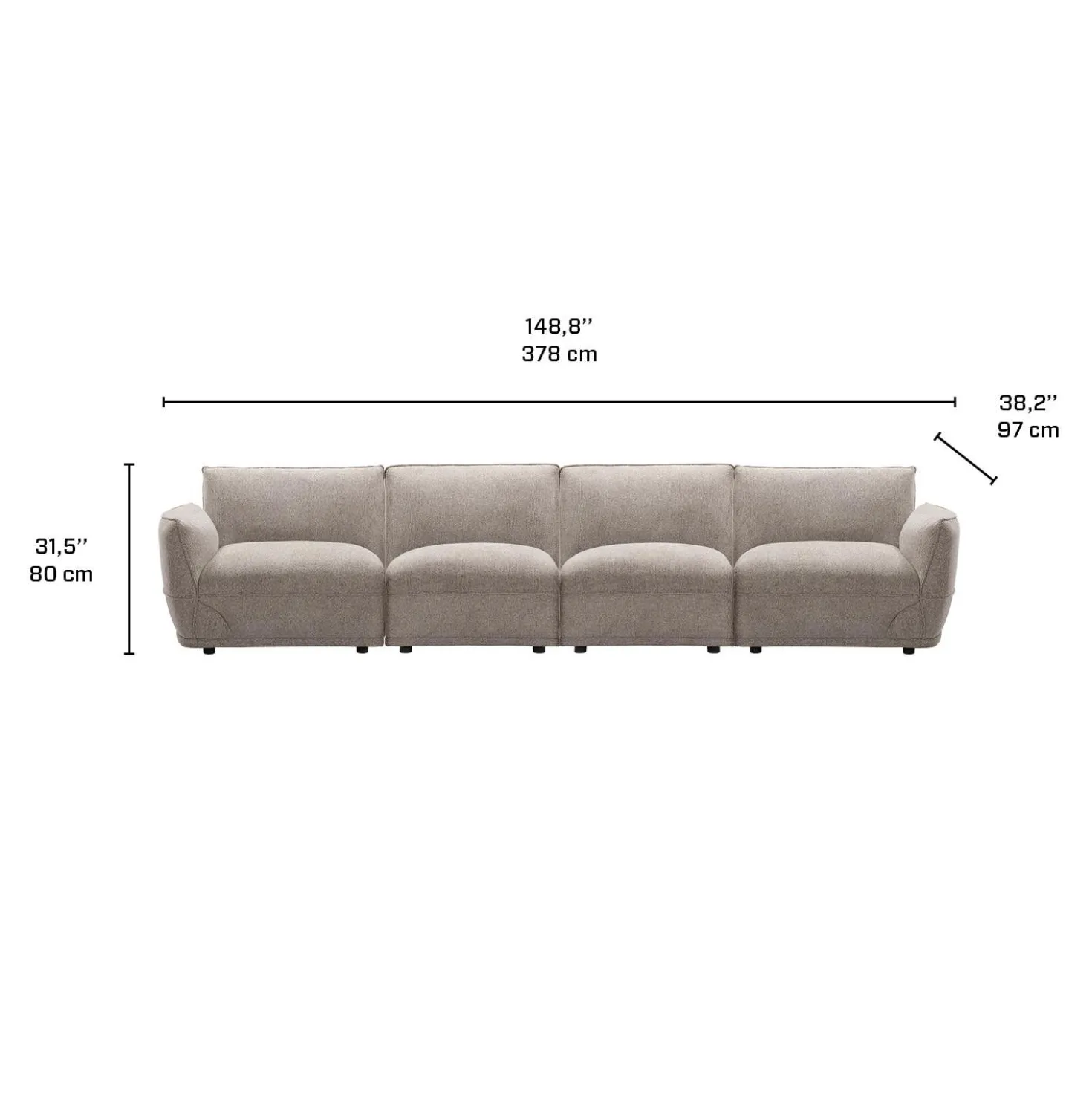 Sofa modulaire - 4 mcx