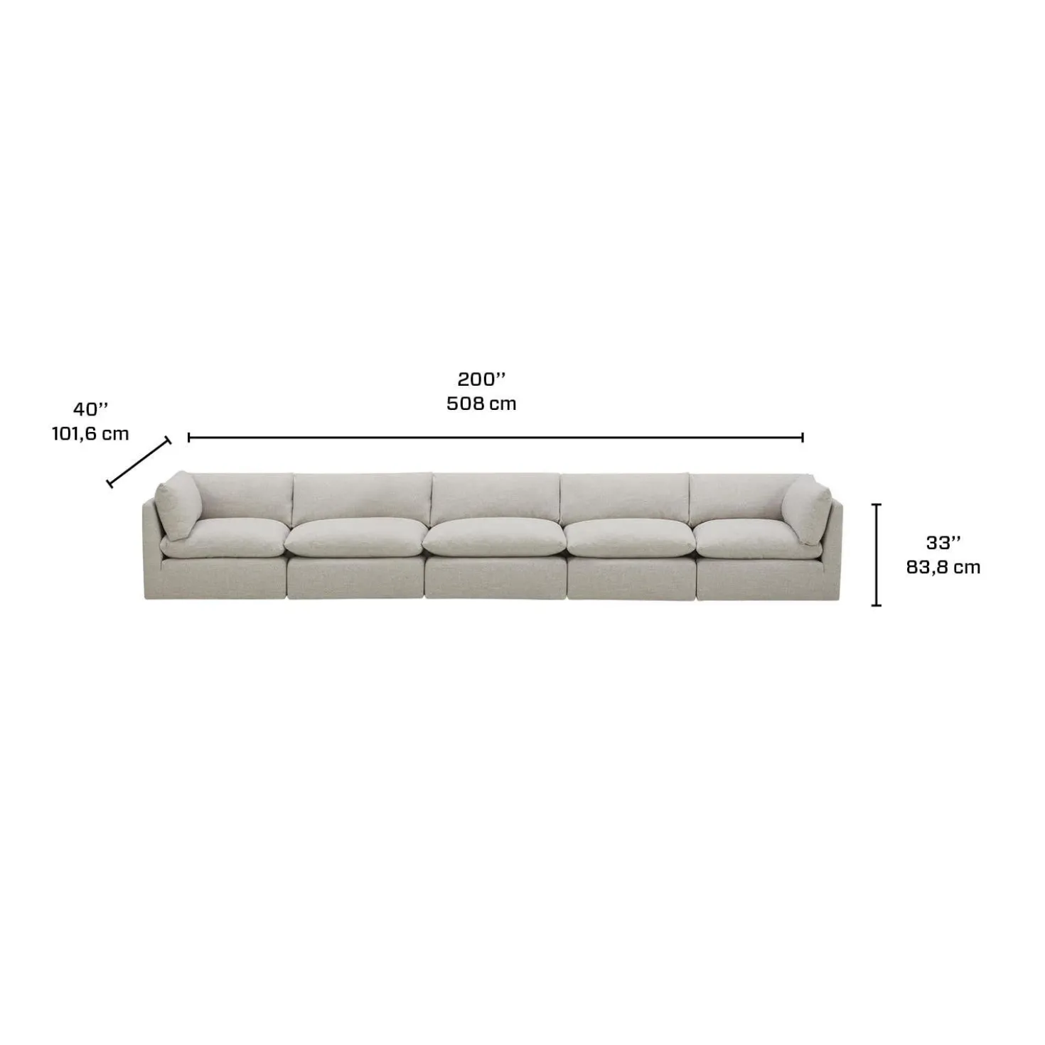Sofa modulaire - 5 mcx