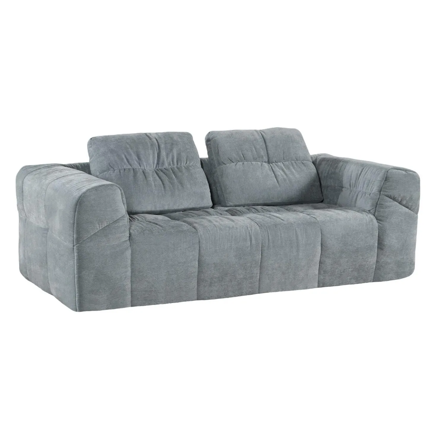 Sofa roulé et compressé dans une boite