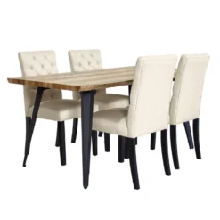 Table avec 4 chaises - beige