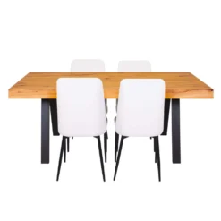 Table avec 4 chaises - blanc