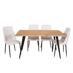 Table avec 4 chaises - blanc