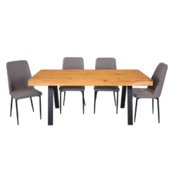 Table avec 4 chaises - gris