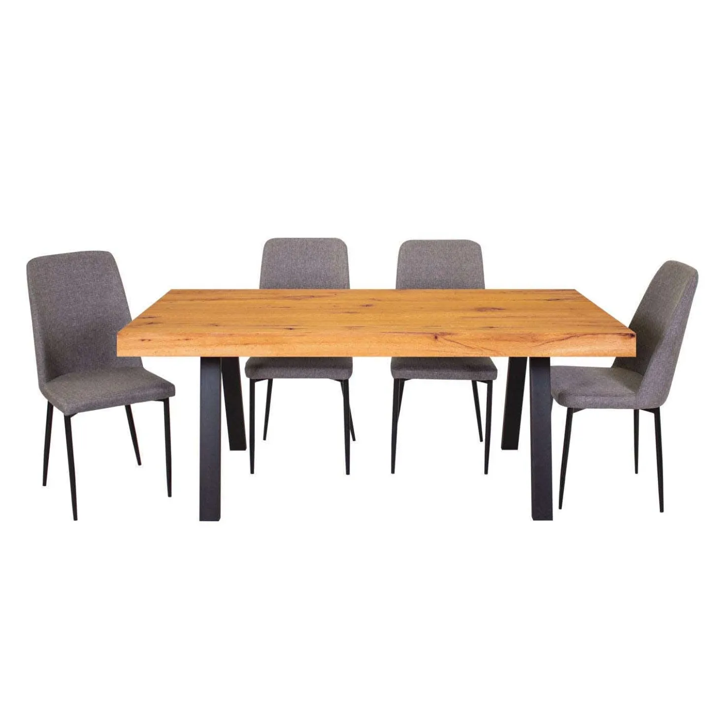 Table avec 4 chaises - gris