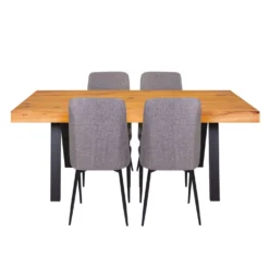 Table avec 4 chaises - gris