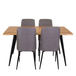 Table avec 4 chaises - gris