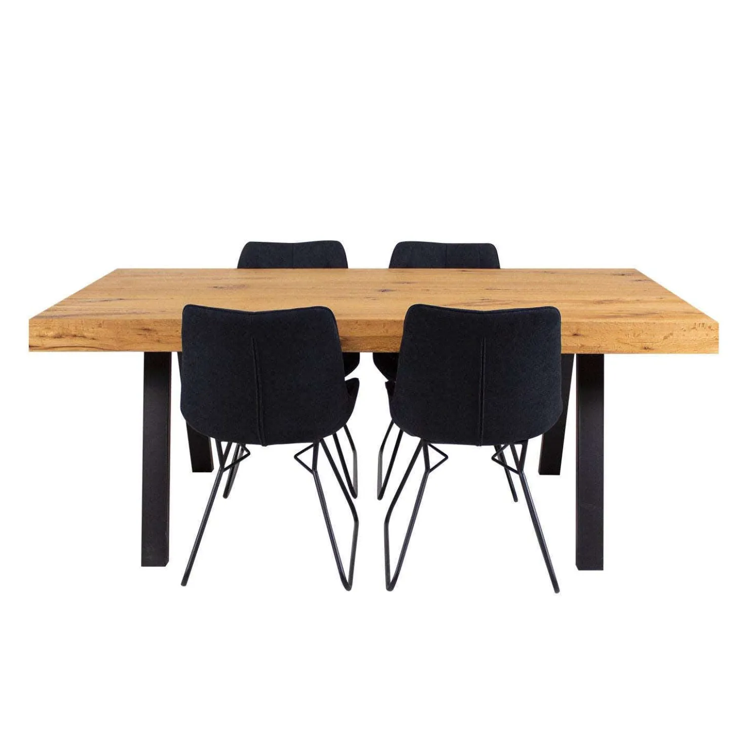 Table avec 4 chaises - noir