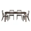 Table avec rallonge (54" à 70") et 4 chaises - ardoise