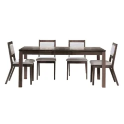 Table avec rallonge (54" à 70") et 4 chaises - ardoise