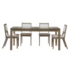 Table avec rallonge (54” à 70”) et 4 chaises - bois cendré