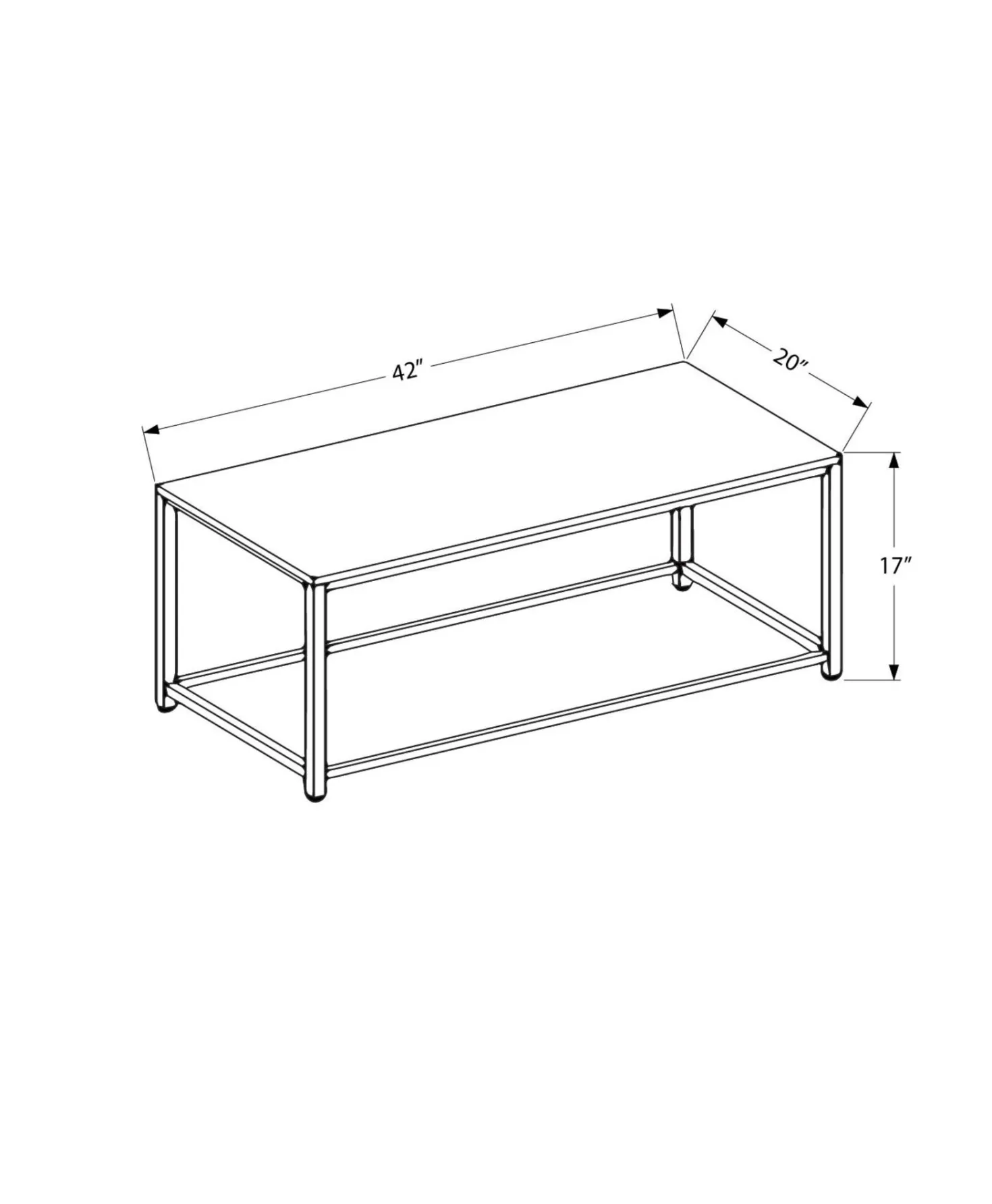 Table à café rectangulaire - Monarch