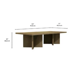 Table à café rectangulaire à piètement croisé