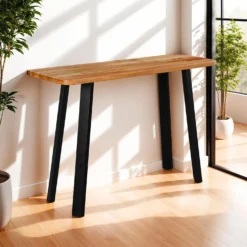 Table console en bois massif