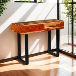 Table console en bois massif
