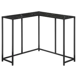 Table console - forme de L, coin, cadre en métal - 36