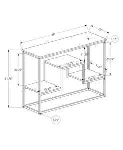 Table console - multi-niveaux, 3 tablettes, rectangulaire - 48