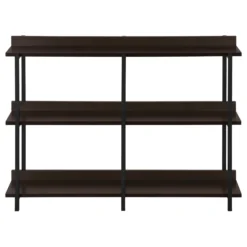 Table console - 3 niveau, étagères, rectangulaire, pieds en métal - 48
