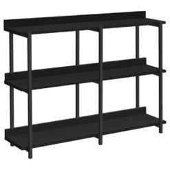 Table console - 3 niveau, étagères, rectangulaire, pieds en métal - 48" l - Monarch