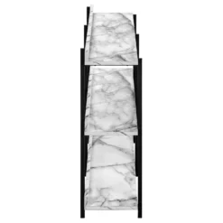 Table console - 3 niveau, étagères, rectangulaire, pieds en métal - 48
