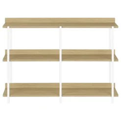 Table console - 3 niveau, étagères, rectangulaire, pieds en métal - 48
