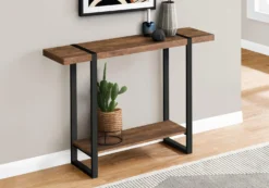 Table console - 2 niveaux, 1 tablette, rectangulaire - 48