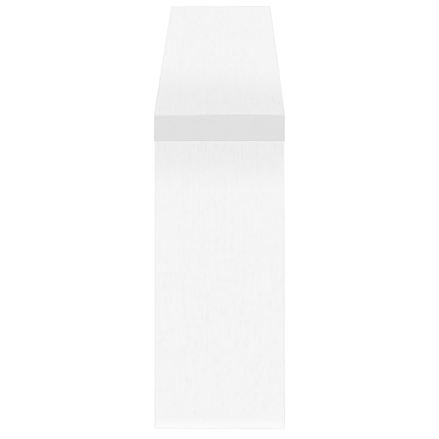 Table console - panneau épais, base asymétrique - 48"L - blanc - Monarch