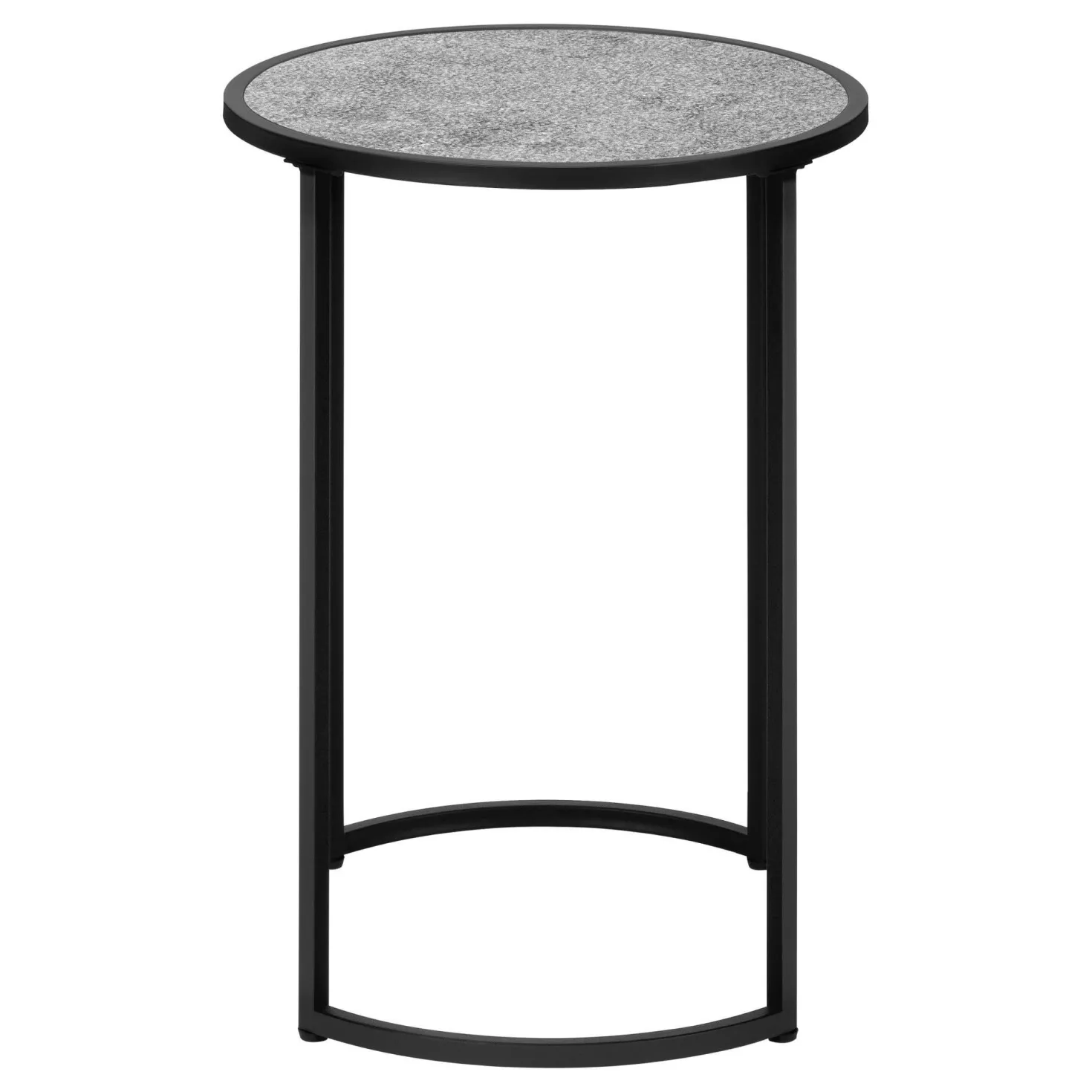 Table d'appoint - base courbe en forme de u, ronde - 24"H - faux pierre gris - Monarch