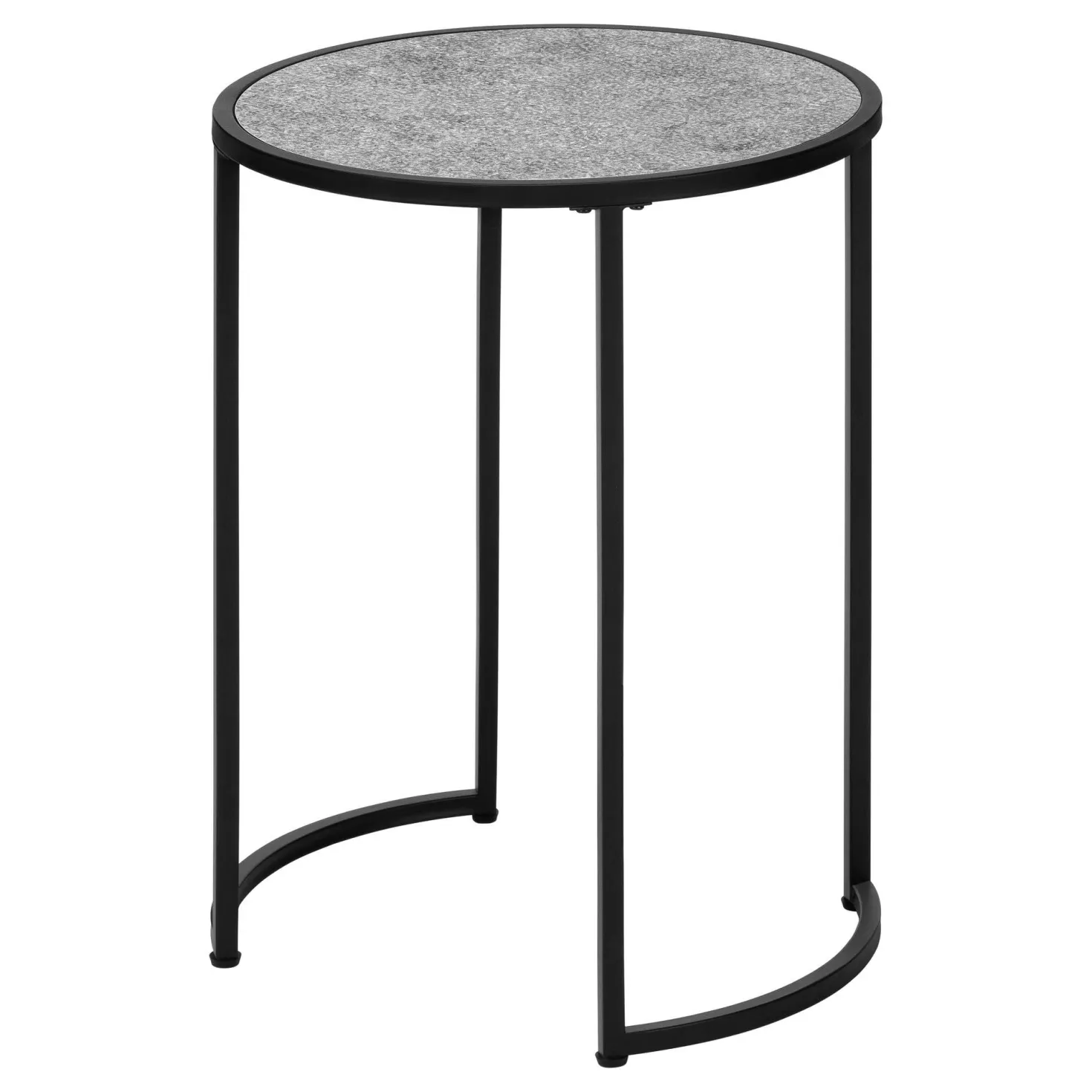 Table d'appoint - base courbe en forme de u, ronde - 24"H - faux pierre gris - Monarch