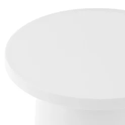 Table d’appoint d’extérieur en résine - blanc
